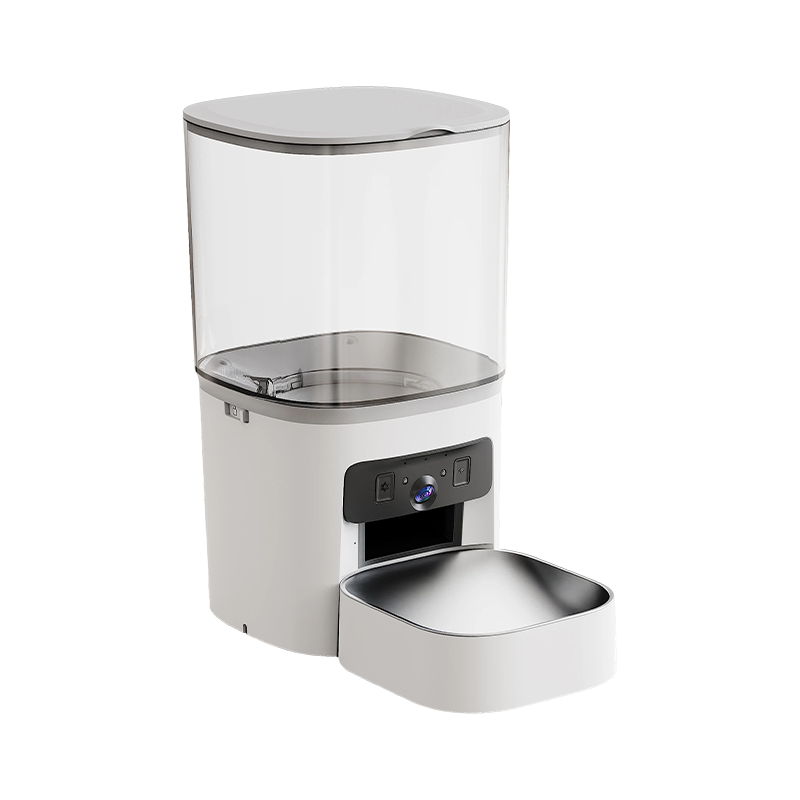 MAS-3007 Smart Pet Feeder met dubbele lens en transparante trechter van 6 liter
